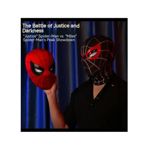 ماسک صورت مرد عنکبوتی فک دار مشکی Spider-Man Headgear_اسباب بازی
